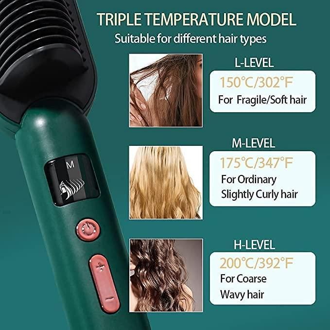 Cordless Hair Straightener Comb Brush