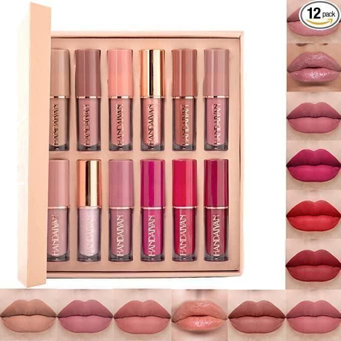 Velvet Kiss for Valentine’s: 12-Piece Matte Liquid Lipstick Set Only At 687₹💸